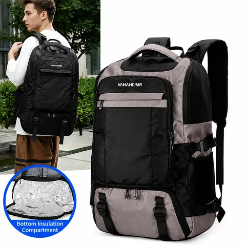 Large Capacity Insulated Backpack Waterproof Outdoor Picnic Bag With Thermal Compartment For Travel Camping Hiking For Men Women