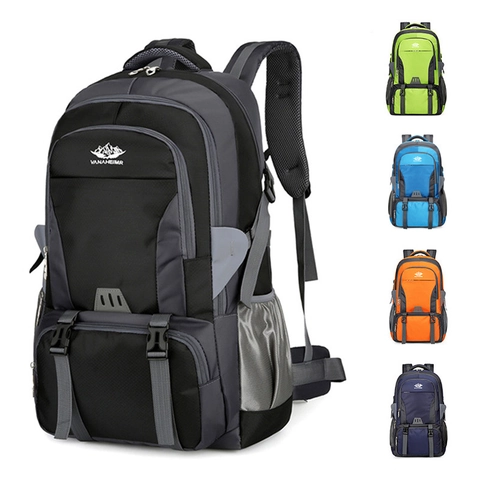 Mochila de Senderismo Al Aire Libre de Gran Capacidad Impermeable Nylon Daypack Para Hombres Mujeres Viajes Camping Escalada Bolsa Deportiva