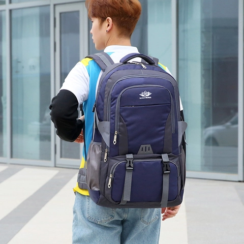 Mochila de Senderismo Al Aire Libre de Gran Capacidad Impermeable Nylon Daypack Para Hombres Mujeres Viajes Camping Escalada Bolsa Deportiva