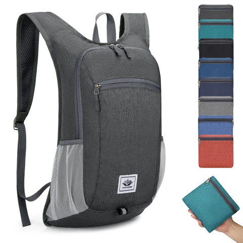 Foldable Lightweight Outdoor Sports Backpack Water Resistant Oxford Fabric Hiking Travel Daypack For Men Women Cycling Bag