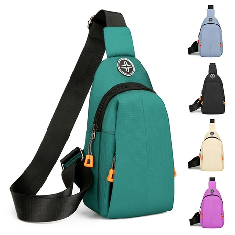Borsa da Petto in Tessuto Oxford Impermeabile Minimalista per Donna Borsa a Tracolla Casual Sportiva All'aperto Con Tracolla Regolabile