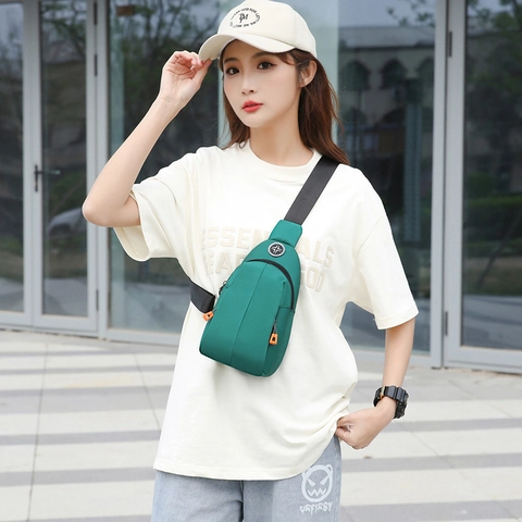 Borsa da Petto in Tessuto Oxford Impermeabile Minimalista per Donna Borsa a Tracolla Casual Sportiva All'aperto Con Tracolla Regolabile