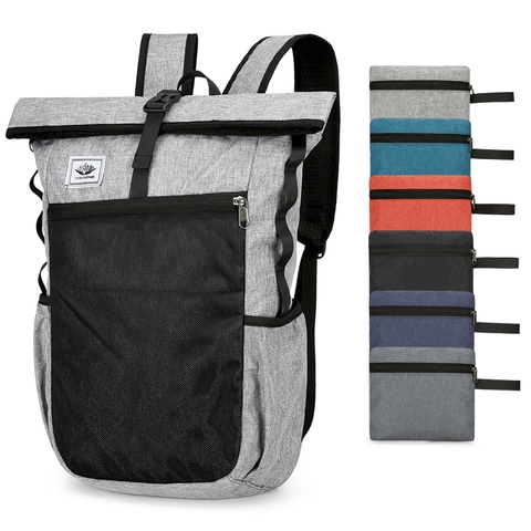Leichter Faltbarer Outdoor Wanderrucksack Für Herren Damen Wasserabweisender Roll Top Reise Daypack Mit Netztasche Casual Tasche