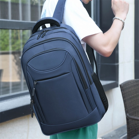 Zaino Porta PC Business Grande Capacità Tessuto Oxford Impermeabile Borsa da Viaggio Pendolare per Studenti Uomo Unisex