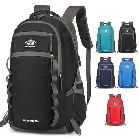 VANAHEIMR Outdoor Hiking Backpack Large Capacity Water Resistant Nylon Lightweight Travel Rucksack Daypack For Men Women Trekking Camping