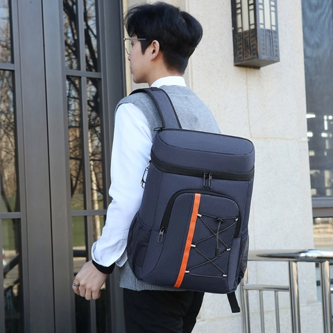 Large Insulated Picnic Backpack Leakproof Waterproof Thermal Cooler Bag Oxford Cloth For Outdoor Camping Travel Storage
