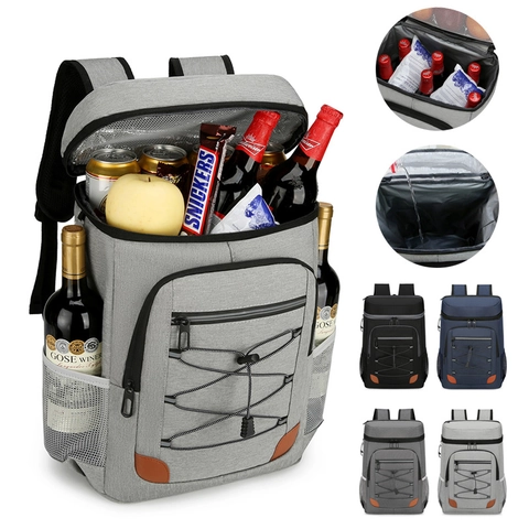 Insulated Cooler Backpack Large Capacity Leakproof Thermal Picnic Bag For Outdoor Camping Hiking Travel Beach For Men Women