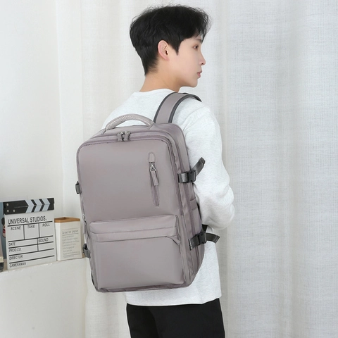 Sac à Dos de Voyage Oxford Grande Capacité Avec Compartiment à Chaussures Indépendant Séparation Sec Humide Port USB Sac à Dos Ordinateur Affaires Loisirs pour Hommes Femmes