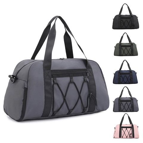 Bolsa de Viaje de Tela Oxford de Gran Capacidad Bolsa de Deporte Repelente al Agua Con Compartimento Independiente para Zapatos Bolsa de Viaje Separación Seco y Húmedo Hombre Mujer