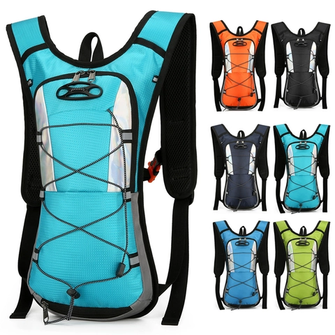 Lightweight Outdoor Cycling Hydration Backpack For Men Women Waterproof Hiking Running Bag With Reflective Strip Helmet Net