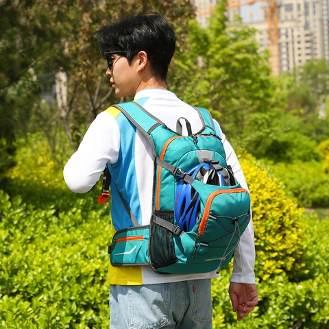 Zaino da Alpinismo Pieghevole Ultraleggero Impermeabile in Nylon per Ciclismo Escursionismo Borsa Sportiva con Striscia Riflettente