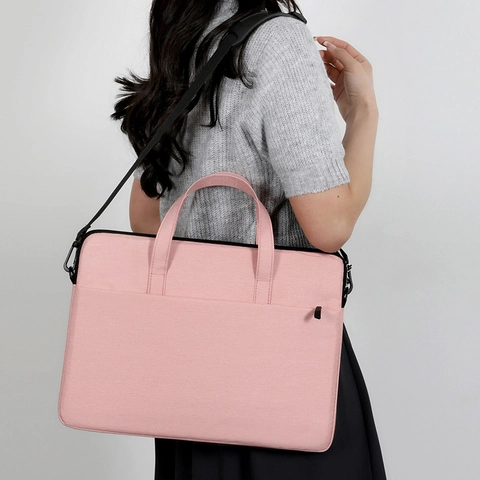 Sacoche Ordinateur Minimaliste en Tissu Oxford Mallette Business Pour Femmes Hommes Imperméable Antichoc Sac Bandoulière Avec Sangle Pour Ordinateur Bureau Voyage