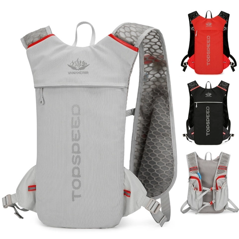 Sac à Dos de Course Léger de Plein Air Gilet d'Hydratation Pour Marathon Cyclisme Randonnée Sportif Respirant Réglable en Maille