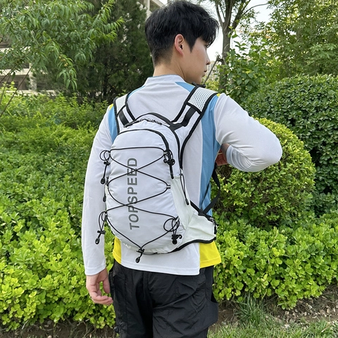 Mochila de Hidratación Deportiva Ligera Impermeable Transpirable Nailon Mochila Correr Ciclismo para Senderismo Maratón