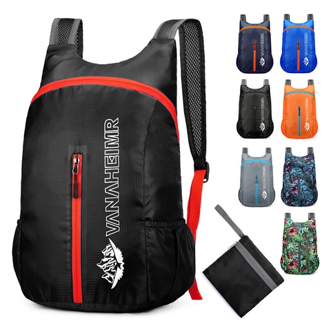 Lightweight Foldable Waterproof Nylon Outdoor Sports Backpack For Men Women Hiking Cycling Travel Daypack