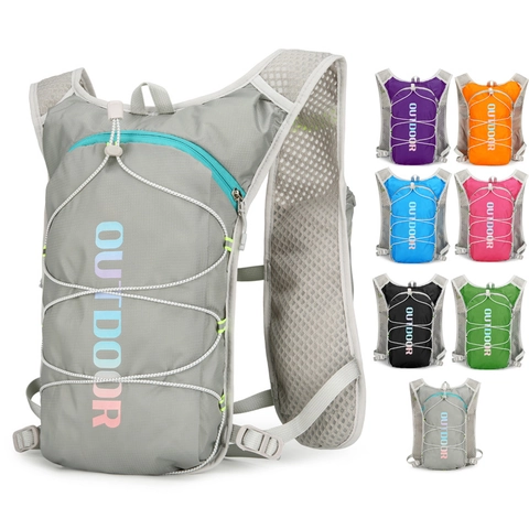 Lightweight Nylon Hydration Vest Running Backpack Reflective Cycling Sports Bag For Outdoor Hiking Mountaineering Men Women