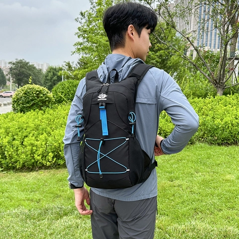 Waterproof Nylon Outdoor Hiking Backpack Lightweight Breathable Cycling Daypack For Camping Travel Running Unisex Sports Bag