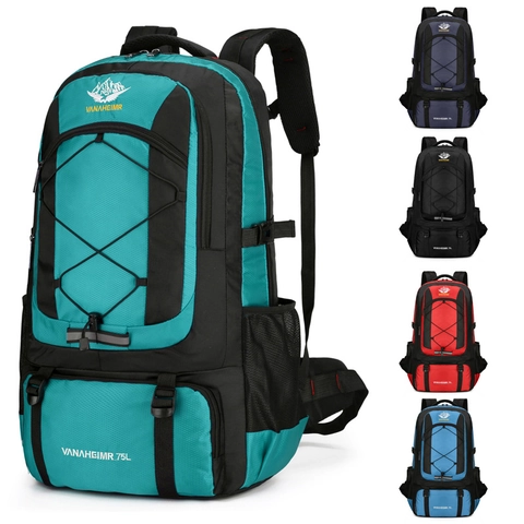 Zaino da Alpinismo All'aperto di Grande Capacità Impermeabile in Nylon per Escursionismo Borsa da Viaggio per Campeggio Trekking Uomo Donna