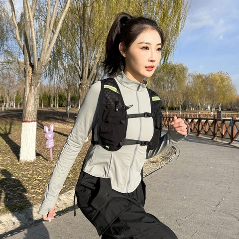 Zaino da Corsa Leggero in Nylon Gilet Idratazione Catarifrangente Maratona Ciclismo Escursionismo Sport Outdoor per Uomo Donna