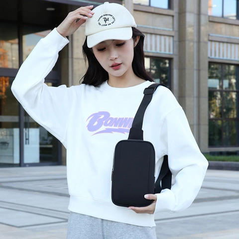 Borsa da Petto Impermeabile in Tessuto Oxford Unisex Leggera Multifunzionale Tracolla Crossbody per Viaggi Sport all'aperto