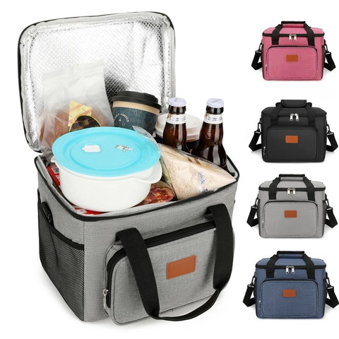 Bolsa de Almuerzo Isotérmica de Gran Capacidad Tela Oxford Bolsa de Picnic Térmica Bolso Refrigerador Portátil Para Camping Trabajo Mujer Hombre