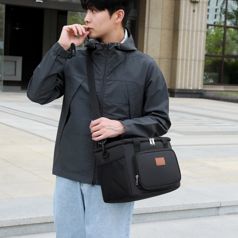 Bolsa de Almuerzo Isotérmica de Gran Capacidad Tela Oxford Bolsa de Picnic Térmica Bolso Refrigerador Portátil Para Camping Trabajo Mujer Hombre