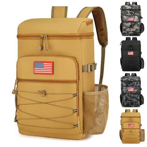 Mochila Térmica Táctica de Gran Capacidad Impermeable para Senderismo al Aire Libre Bolsa de Almuerzo Para Camping Picnic Viaje Con Abrebotellas