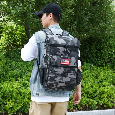 Mochila Térmica Táctica de Gran Capacidad Impermeable para Senderismo al Aire Libre Bolsa de Almuerzo Para Camping Picnic Viaje Con Abrebotellas