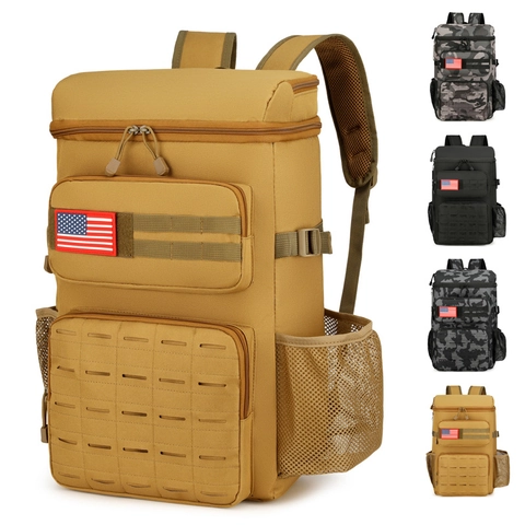 Taktischer Isolierter Rucksack Kühltasche Wasserdichtes Oxford-Gewebe Große Kapazität Picknick-Rucksack Mit MOLLE-System Für Outdoor-Wandern Camping