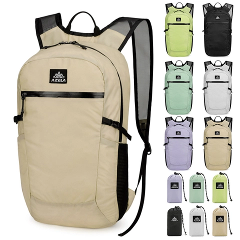 AZELA Outdoor Faltbar Leicht Wandern Rucksack Große Kapazität Wasserabweisend Reisen Daypack Für Radfahren Klettern Sporttasche