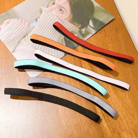 Unisex Anti-Rutsch Sport Stirnband Hohe Elastizität Dünnes Schweißband Zum Laufen Fitness Yoga Radfahren Täglicher Gebrauch Haarband