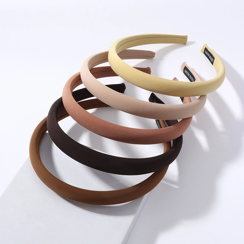 Diadema de Tela Gruesa de Color Sólido Minimalista Vintage Para Mujer Estilo Coreano Accesorios Para el Cabello Hechos a Mano