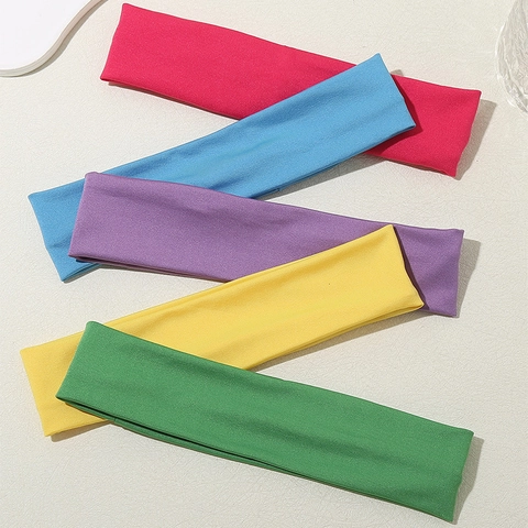 Fascia Sportiva Elastica Unisex Colori Caramello Fascia Capelli Larga Per Yoga Fitness Assorbimento Sudore Accessori Capelli Uomo Donna