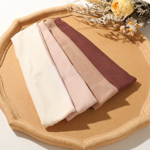 Minimalist Wide Elastic Sport Hairband Solid Color Yoga Running Sweatband For Women Daily Skincare Knitted Headband