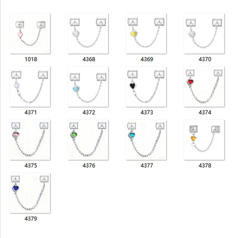 Stainless Steel Italian Charm Bracelet Safety Chain Modular Link Heart Pendant Accessory DIY Jewelry For Men Women