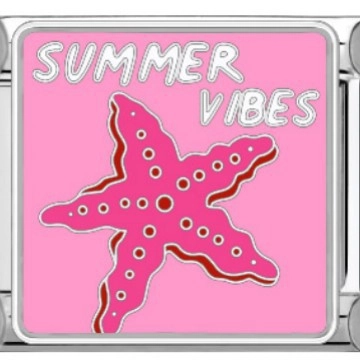 Italian Modular Charm Link For DIY Bracelet Stainless Steel Enamel Slogan Pattern Fashion Jewelry Accessory For Women Girl