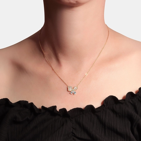 925 Sterling Zilver Vlinder Hanger Ketting Voor Vrouwen Fonkelende Zirkonia Ingelegd Verstelbare Kruis Ketting Sieraden Cadeau