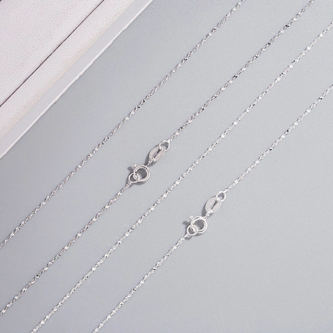 925 Sterling Silver Necklaces For Women Box Water Wave Snake Cross Melon Seed Link Chain Necklace Italy S925 Clavicle Jewelry