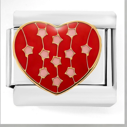 Stainless Steel Italian Charm Links For Modular Bracelet Enamel Tarot Card Heart Butterfly Flower DIY Jewelry Accessories For Unisex