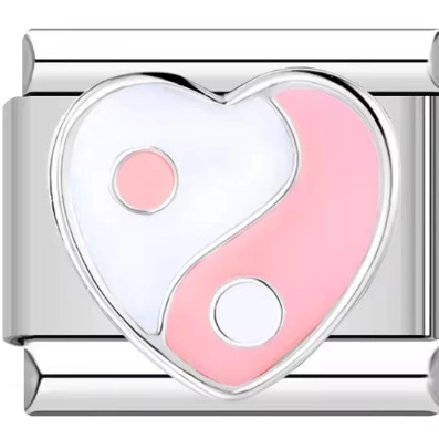 Maillons de Bracelet à Breloques Italiens en Acier Inoxydable Modulaire DIY Cœur Couronne Mauvais Œil Avion Bijoux pour Femmes Hommes