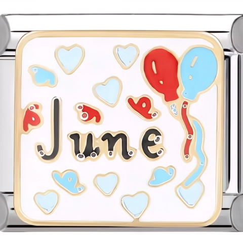 Stainless Steel Italian Charm Link Modular Bracelet Accessories 12 Months DIY Enamel Jewelry Pendant For Office Stress Relief