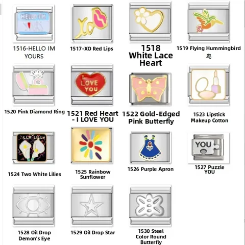 Italian Style Composable Bracelet Links Stainless Steel DIY Charm Modular Links For Women Fashion Jewelry Accessories