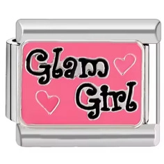 Italian Charm Bracelet Links Stainless Steel Enamel Floral Fruit Letter DIY Modular Jewelry Connector Links For Women