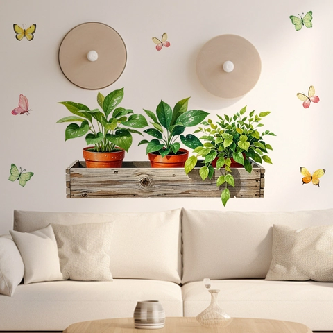 Minimalistische Blumen Vogel PVC Wandtattoos Aquarell Selbstklebende Wandaufkleber Für Schlafzimmer Wohnzimmer Badezimmer Home Decor