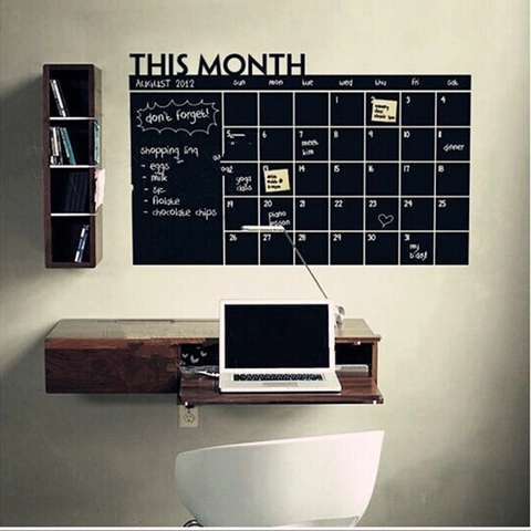 Maandelijkse Planner Muursticker PVC Schoolbord Kalender Verwijderbaar Waterdicht Herbruikbare Sticker Home Office Decoratie