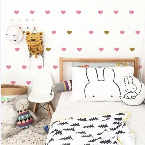 Stickers Muraux Amovibles en Forme de Cœur DIY Pour Chambre d'Enfant Crèche Décoration Maison PVC