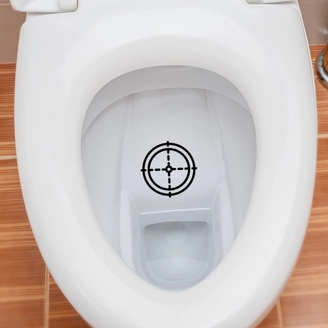 Kreative Toiletten Zielaufkleber Für Das Toilettentraining Von Jungen Wasserdichte PVC Wandaufkleber Fadenkreuz Design Bad
