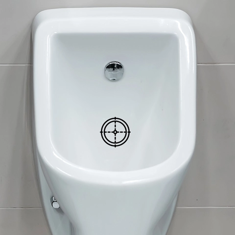 Kreative Toiletten Zielaufkleber Für Das Toilettentraining Von Jungen Wasserdichte PVC Wandaufkleber Fadenkreuz Design Bad