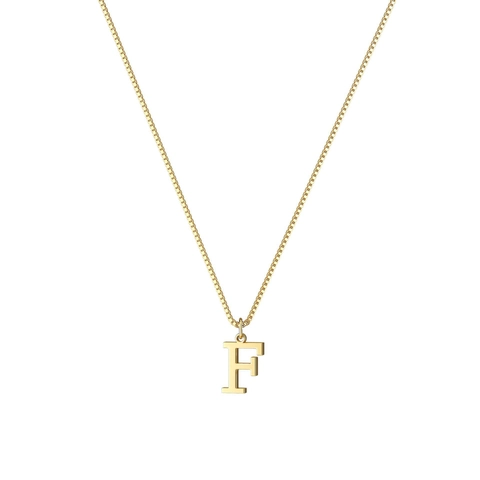 Collier Pendentif Lettre En Cuivre Plaqué Or 18K Mode Chaîne Vénitienne Alphabets Necklaces Pour Femmes Bijoux Cadeau Élégant