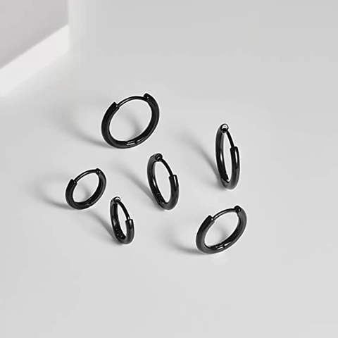 Minimalistische Kupfer 18k Gold Plattiert Ohrreifen Punk Hip Hop Geometrisch Rund Kleine Ohrringe Für Damen Herren Schmuck